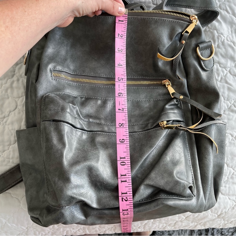 Modem + Chic Dark Gray Backpack With Removable Mu… - image 5